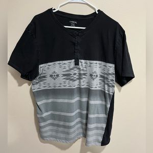 Black Shirt with Grey designs